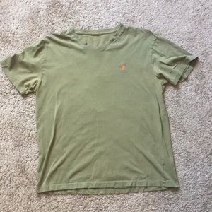 Polo dark green short sleeve V-neck T-shirt (M)